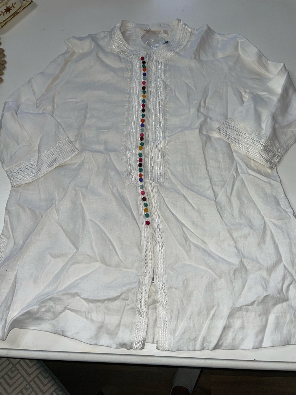 NWOT Soft Surroundings 100% linen Desert Tunic 1X